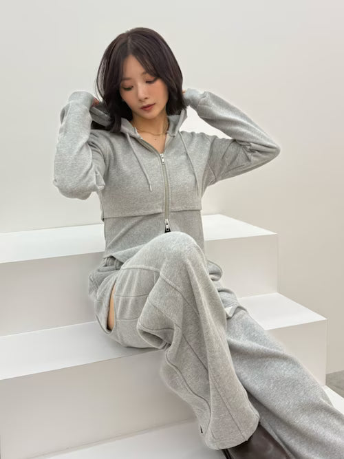 MURUA サイドカットストレートスウェットパンツ