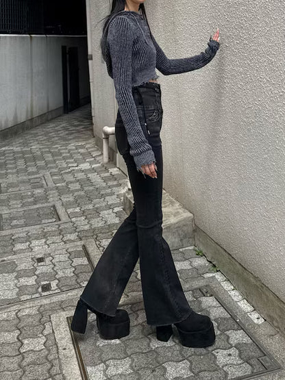 EMODA ダメージニットフーディ