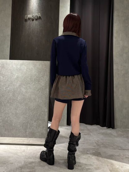 EMODA レイヤードシャツニット