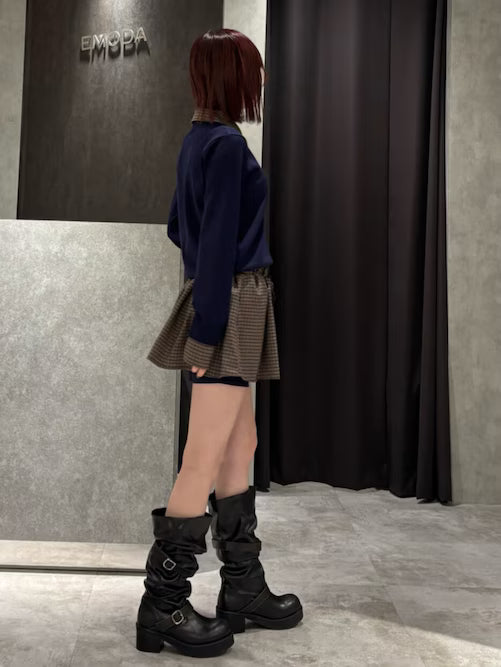 EMODA レイヤードシャツニット