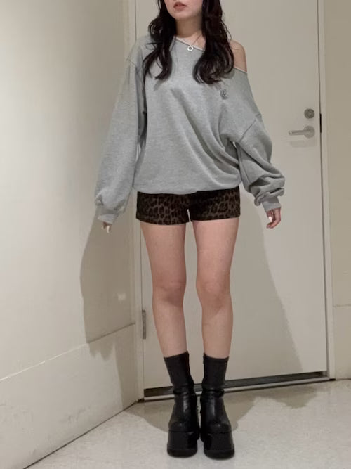 EVRIS ワンショルダースウェットトップス