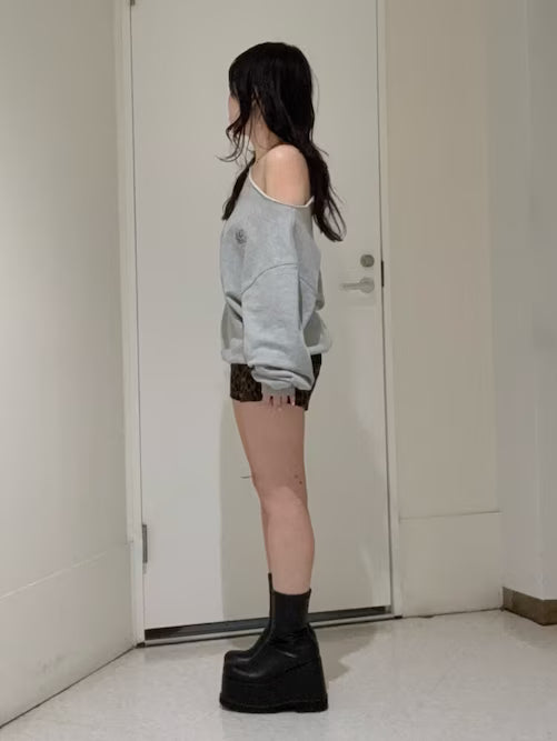 EVRIS ワンショルダースウェットトップス