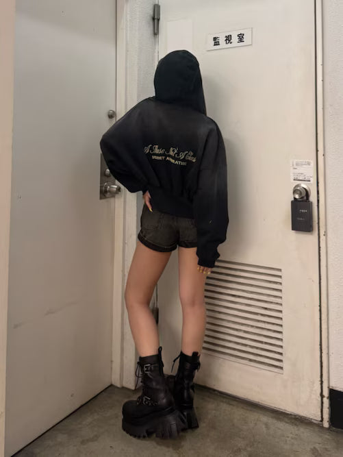 EVRIS マイクロミニスタッズデニムショートパンツ