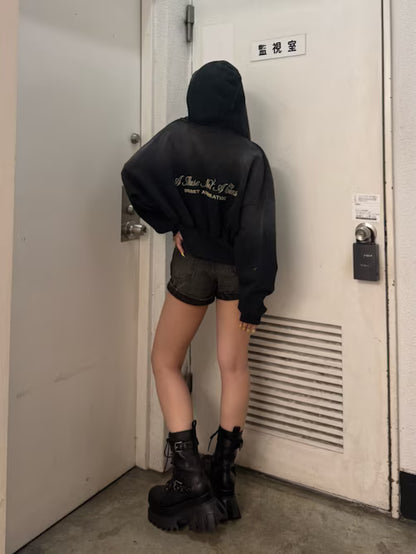 EVRIS マイクロミニスタッズデニムショートパンツ