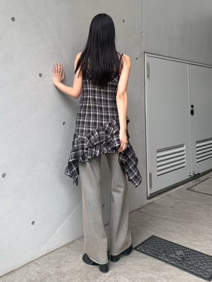 EMODA アシンメトリーギャザーリボンワンピース