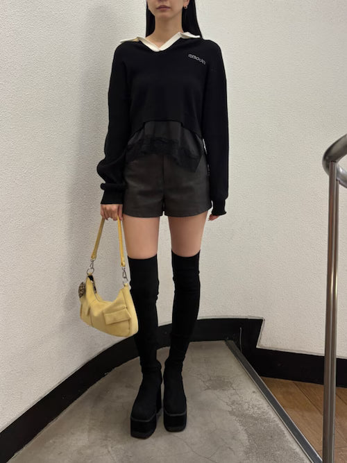 EMODA スキッパーレースニット