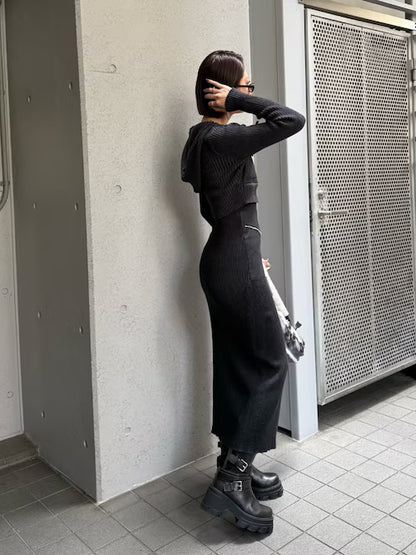 EMODA ドッキングポケットリブワンピース
