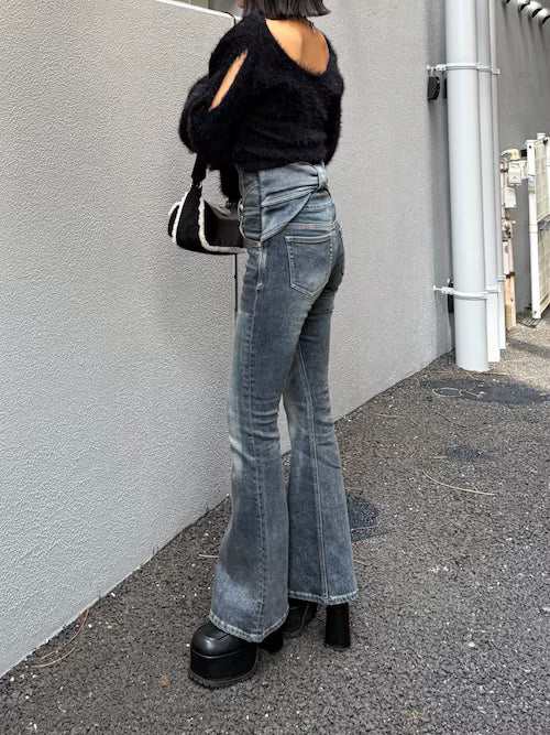 EMODA ショルダースキンクロップ2WAYニット