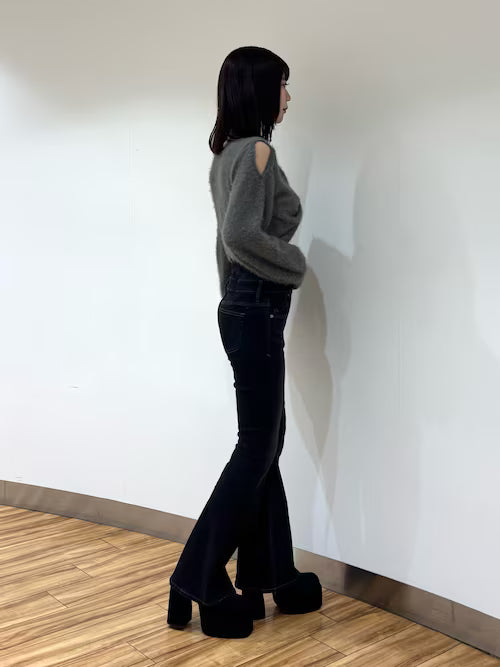 EMODA ショルダースキンクロップ2WAYニット