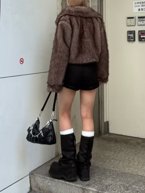 EMODA FUUX ファーショートブルゾン