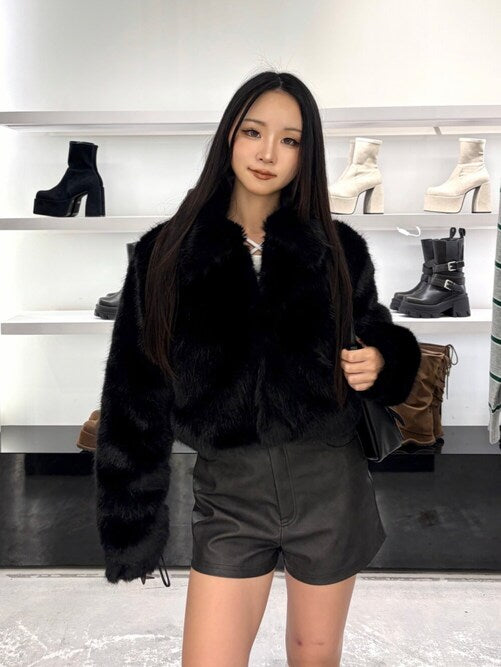 EMODA FUUX ファーショートブルゾン