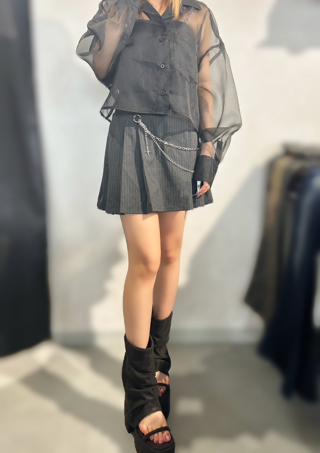 EMODA レイヤーチェーンベルトスカート