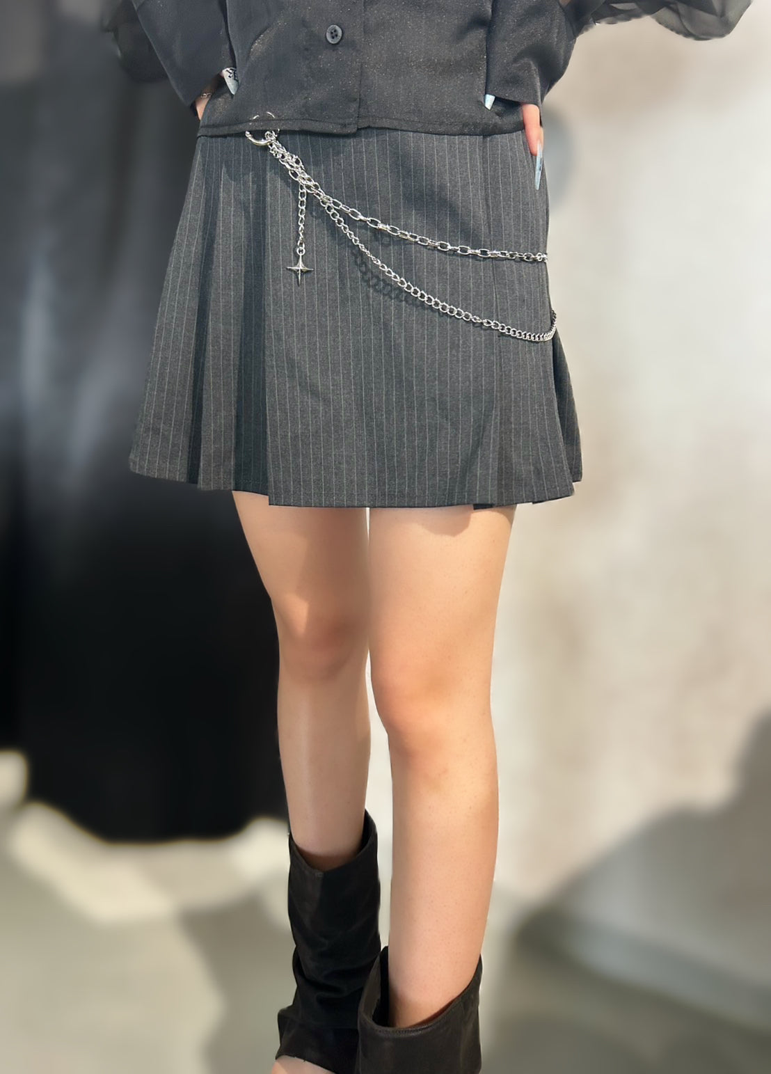 EMODA レイヤーチェーンベルトスカート