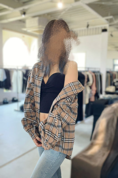 GYDAドロップショルダーCHE CK　SH