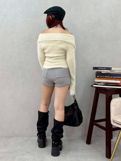 EVRIS ハイゲージニットショートパンツ