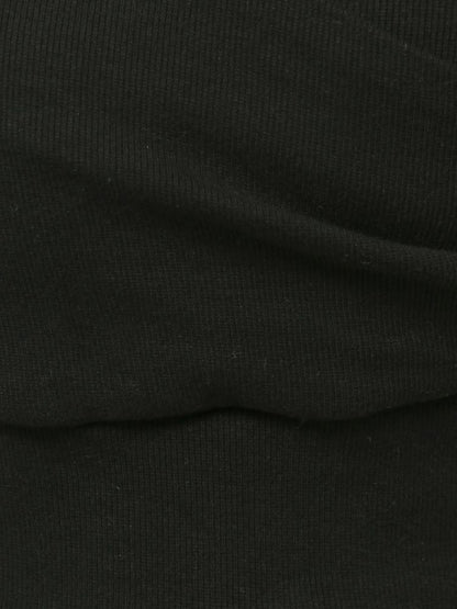 GYDA ハーフスリーブカシュクールオフショルショートトップス