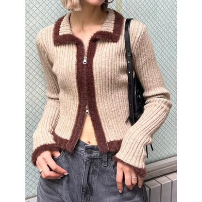 EMODA シャギーエッジコンパクトジップニット