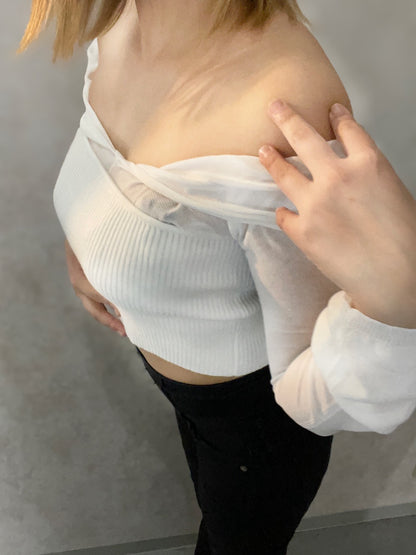 RESEXXY 2WAYオフショルニットトップス