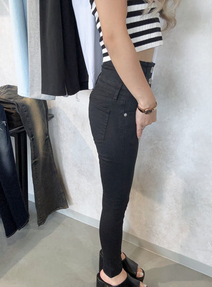 GYDA ハイウエストクロススキニーデニムパンツ