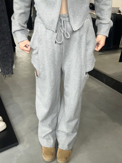 MURUA サイドカットストレートスウェットパンツ