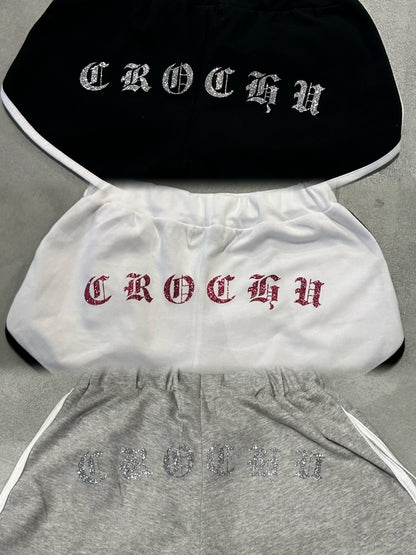 CROCHU GLITTE CROSS ショートトラックパンツ