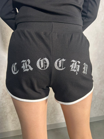 CROCHU GLITTE CROSS ショートトラックパンツ