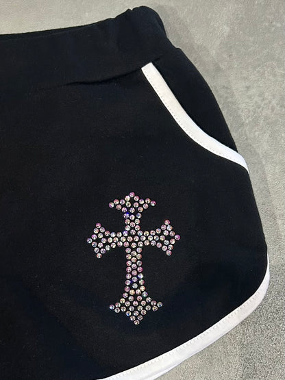 CROCHU GLITTE CROSS ショートトラックパンツ