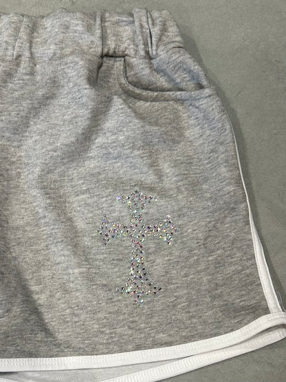CROCHU GLITTE CROSS ショートトラックパンツ