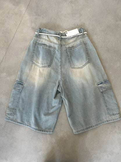 CROCHU ワイドカーゴデニムパンツ