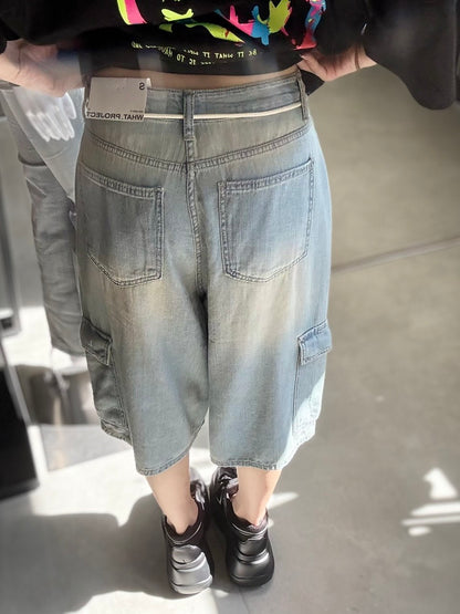 CROCHU ワイドカーゴデニムパンツ