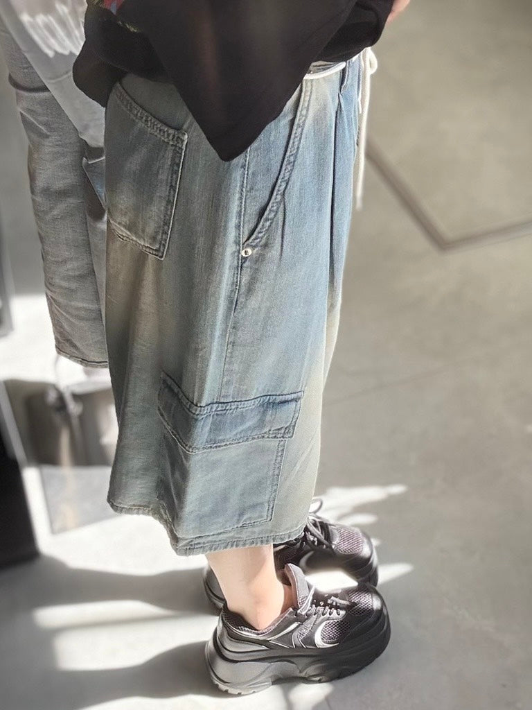 CROCHU ワイドカーゴデニムパンツ