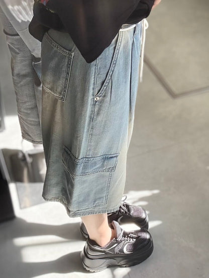 CROCHU ワイドカーゴデニムパンツ