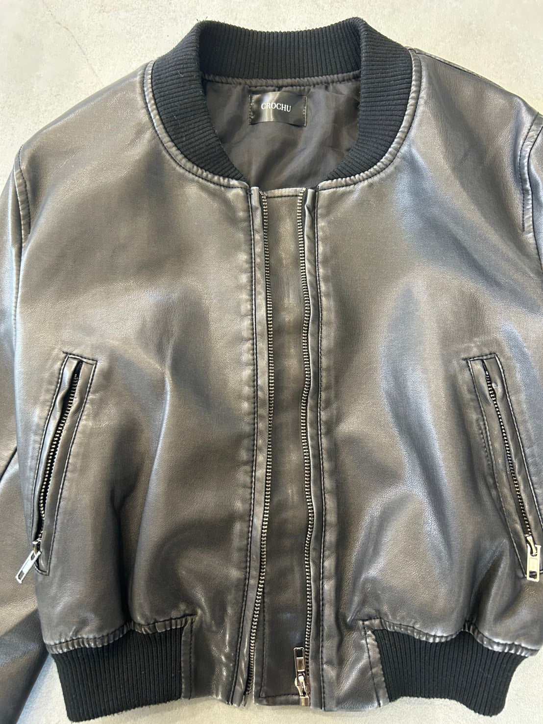 CROCHU ショートレザージャケット