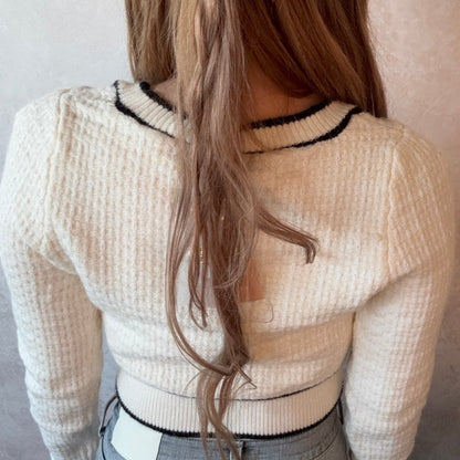 RESEXXY ツイードニットバイカラートップス