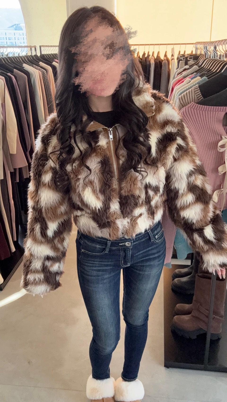 EMODA シングルミニボアブルゾン