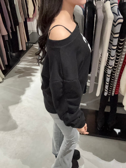 GYDA アームギャザー Symmetry GYDA オフショルスウェットトップス