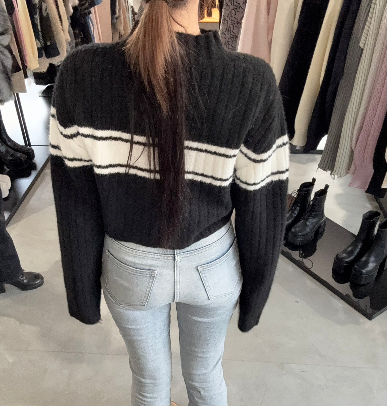 GYDA Symmetry GYDA リブニットトップス