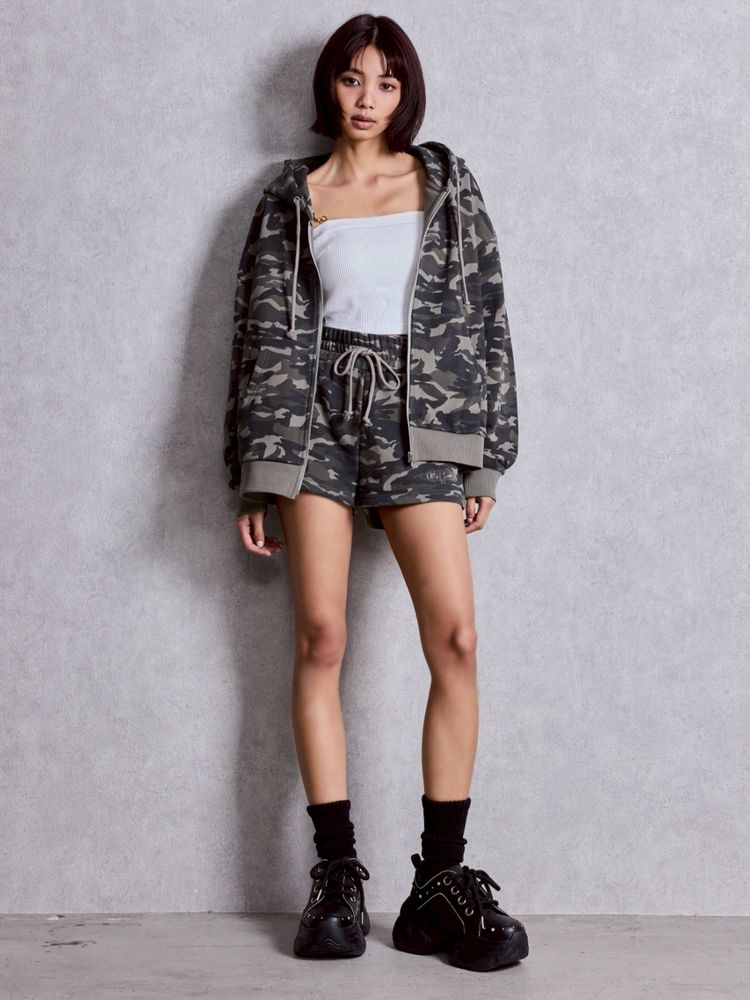 GYDA NEW BACK GYDA ラインストーンラメパーカー