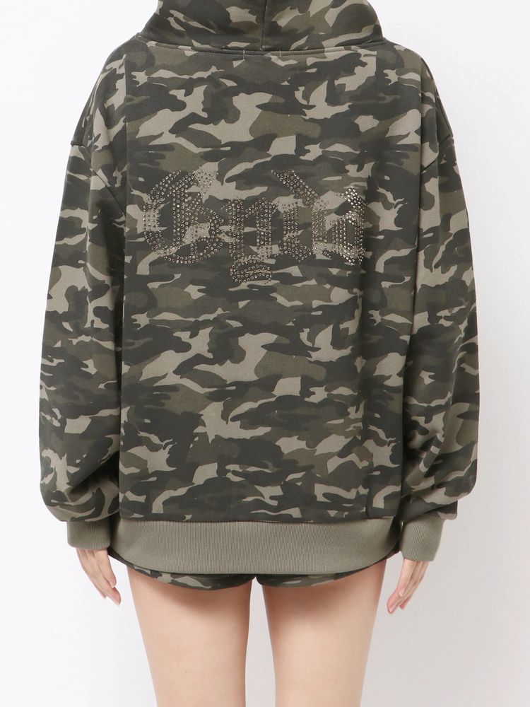 GYDA NEW BACK GYDA ラインストーンラメパーカー