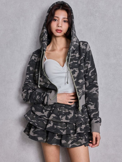 GYDA Sweat tiered スカートライクショートパンツ