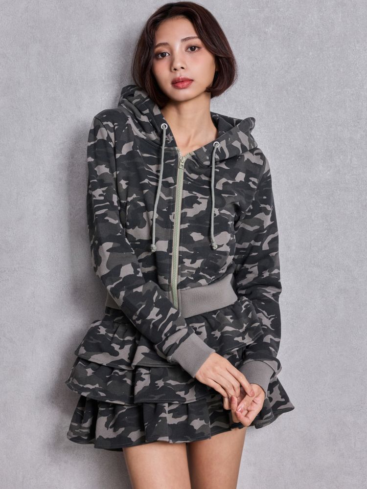 GYDA Sweat tiered スカートライクショートパンツ