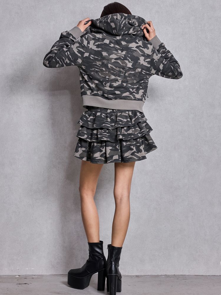 GYDA Sweat tiered スカートライクショートパンツ