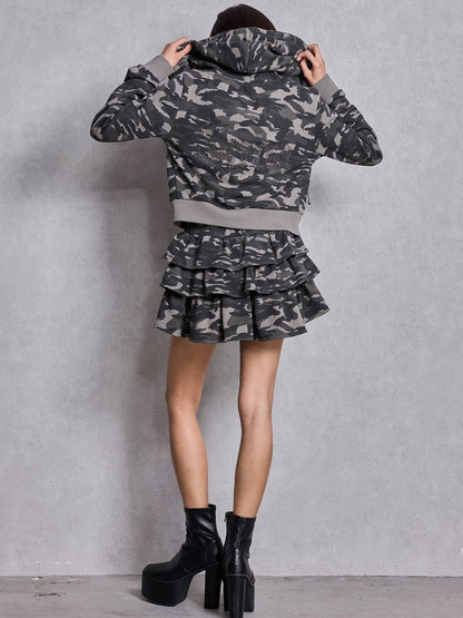 GYDA Sweat tiered スカートライクショートパンツ