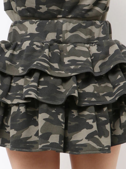 GYDA Sweat tiered スカートライクショートパンツ