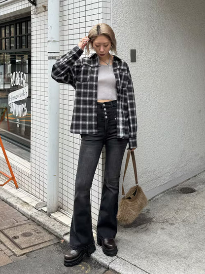 EMODA スーパーハイウエストフレアフレアパギンス