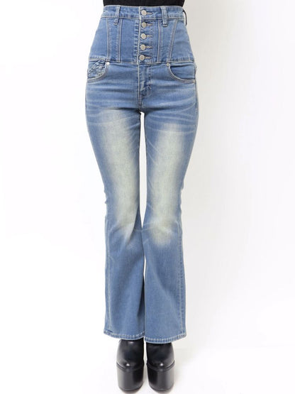 EMODA スーパーハイウエストフレアフレアパギンス