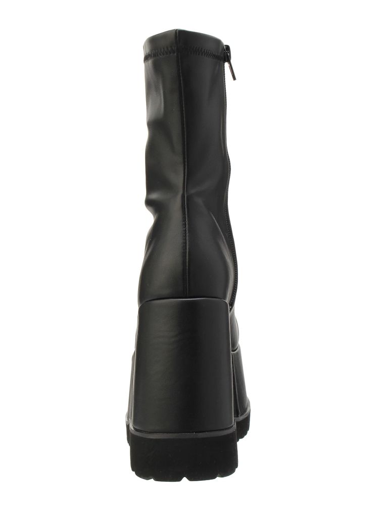 EVRIS フェイクレザープラットフォームブーツ