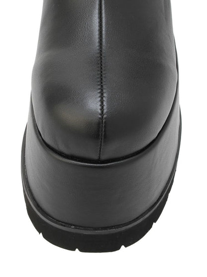 EVRIS フェイクレザープラットフォームブーツ