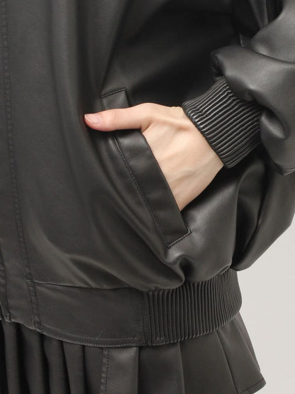 GYDA Symmetry GYDA Emboss フェイクレザーBIGブルゾン