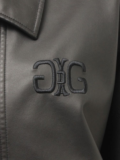 GYDA Symmetry GYDA Emboss フェイクレザーBIGブルゾン